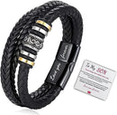 Son/Grandson Bracelet "Love You Forever" | Braided Leather Bracelet