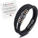 Son/Grandson Bracelet "Love You Forever" | Braided Leather Bracelet