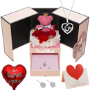 Eternal Rose & Heart Necklace Gift Set for Mom