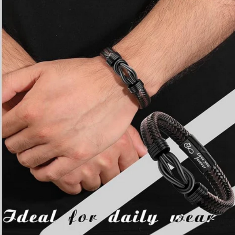 Infinity Leather Bracelet |