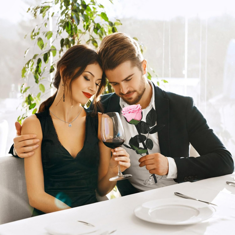 Eternal Real Rose & "I Love You" Necklace – A Timeless Gift for Her