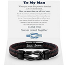 Infinity Leather Bracelet |