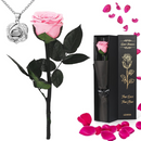 Eternal Real Rose & "I Love You" Necklace – A Timeless Gift for Her