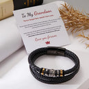 Son/Grandson Bracelet "Love You Forever" | Braided Leather Bracelet