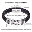 To My Son/Grandson Bracelet "Forever Linked Together" | Braided Leather Bracelet