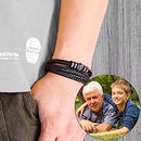 Son/Grandson Bracelet "Love You Forever" | Braided Leather Bracelet