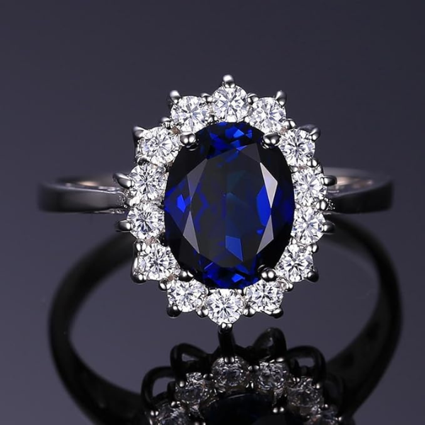 Princess Diana’s Sapphire Ring | Solid S925 Sterling Silver