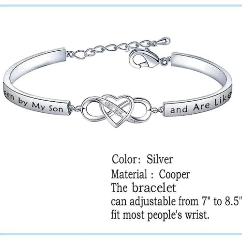 "Daughter-In-Law" Bracelet | You Are Also My Daughter-In-Heart | Infinity Heart Bracelet