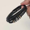 Son/Grandson Bracelet "Love You Forever" | Braided Leather Bracelet